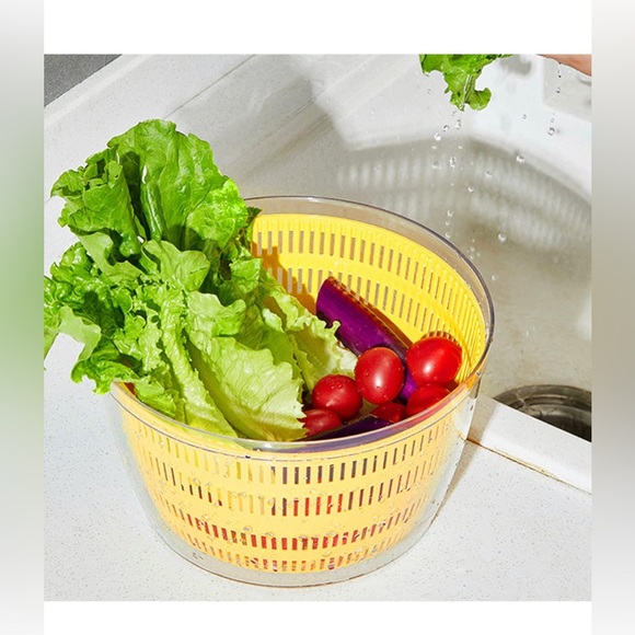 Electric Salad Spinner.  USB & reusable Salad dressing bottle included (Blue) - Picture 8 of 12